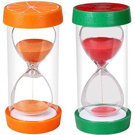 YouYuer 2PCS Sablier 30 Minutes Sable Horloge Minuteur Timer Minuterie Horloge de Sable Hourglass pour Cuisine, Jeu, Maison, Bureau, Brosse à Dents pour Enfants