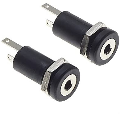 Keple 2,5-mm-Klinkenbuchse, 3-polig - Audio-Video-Buchse Stereo-Lötanschluss für Panelmontage Kopfhörer - 2 Stück