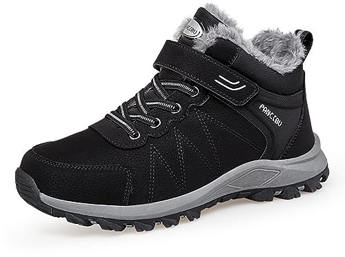Moudn Womens Snow Boots Fur Lined Warm Winter Boots Anti-Slip Ankle Boots Outdoor Hiking Trekking Shoes