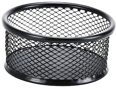 CIYODO Mesh Büroklammer Aufbewahrungsbox Multifunktionale Schreibtisch Organizer Für Papierclips Praktischer Spender Für Bürobedarf Schwarz