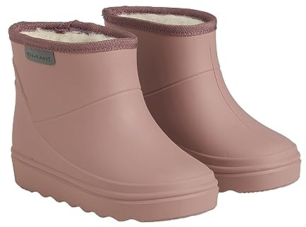 EnFant – Premium-Wollfutter, isoliert, wasserdicht, Winterstiefel – Regen-Mud-Stiefel – nachhaltig und recycelbar, Alte Rose - kurz, 8 Toddler