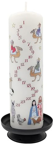 Alison Gardiner Die Geburt Wachskerze Weihnachts-Advent-Säulenk candle 70 Stunden Brenndauer 6 cm x 20 cm