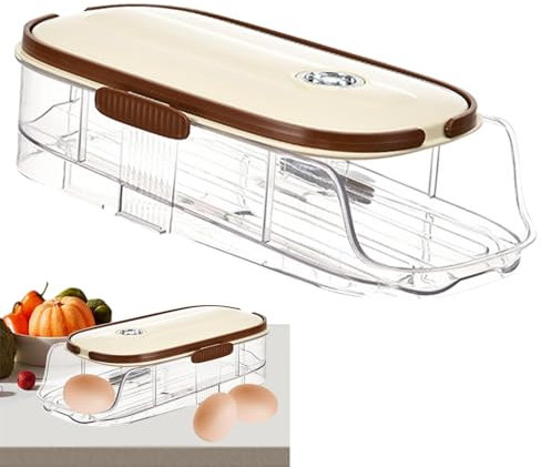 Grille à œufs - Grille à œufs avec roulettes, rangement empilable | Organisateur automatique d'œufs pour réfrigérateur, support distributeur d'œufs peu encombrant