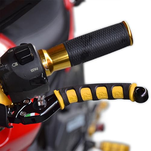 2Pcs Universal Motorcycle Brake Lever Covers, Silicone Sleeve Brake Grips, Non-Slip Grip Cover for Bicycle, Cycling, Mountain Bike(Yellow)