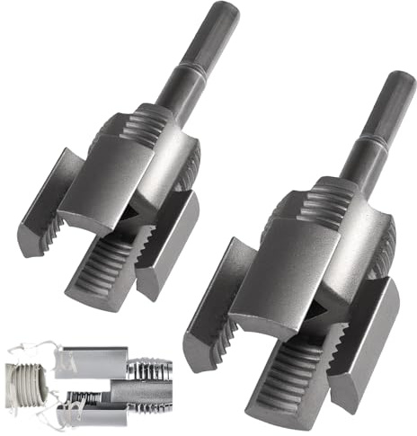 Jiavlyx 2 Pezzi Filiera Per Filettatura, 1/2 (DN15) E 3/4 (DN20) Maschi Per Filettatura, Filettatrice Per Tubi Idraulici Per Trapani Elettrici, Kit Filettatura Maschio E Femmina