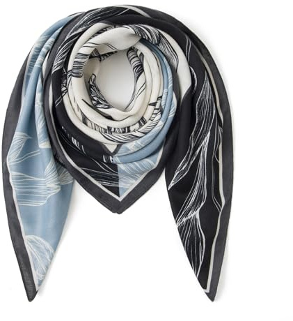 tagotry Wool Feel Square Scarf Wrap - Featherlight & Wrinkle-Free, 35x35 Shawl for Travel & Office. Ready-to-Gift.