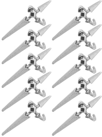 Beaupretty Anillos para Uñas en Punta de Dedo Ajustables 10 Piezas Color Plata Antigua Diseño Cruz y Espada para Decoración de Uñas Gótica y Accesorios de Joyería Femenina