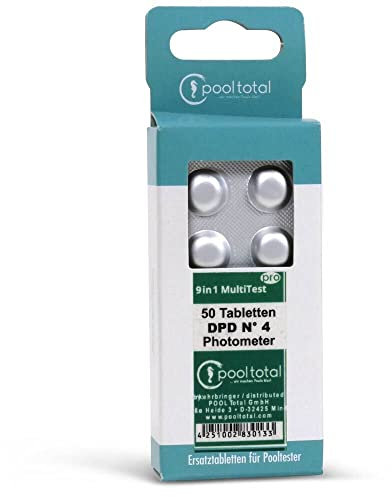 50x Tabletten DPD 4 zur Messung des Aktiv-Sauerstoff-Gehalts - Für elektronische Pooltester/Photometer