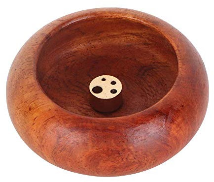 Bruciatore di incenso a forma articoli buddisti di ciotola Bastoncino di incenso vietnamita Bastone buddista per forniture Fornello per incenso a forma di ciotola 2.36 pollici(Rosewood)