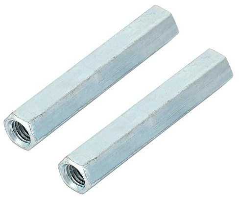 Longue Tige écrou - 2pcs Accouplement écrous Hexagonaux Tige Longue Douille en Acier au Carbone Noix Standoff M8 * 66 Fixations Filetées