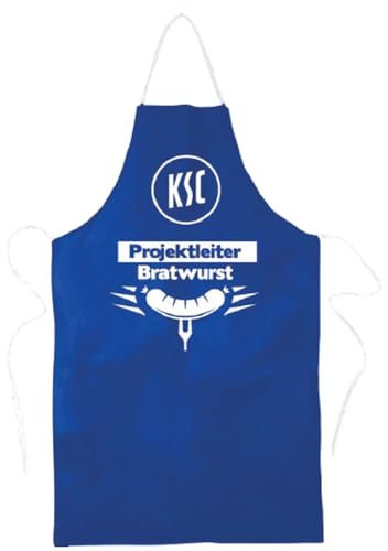 Karlsruher SC Grillschürze - Projektleiter Bratwurst - Kochschürze blau, Schürze KSC - Plus Lesezeichen Wir lieben Fußball