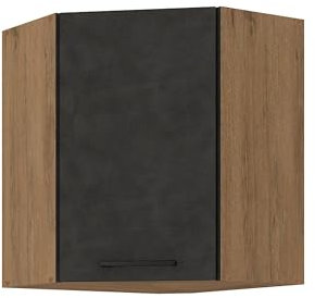 Vigo Eckhängeschrank 60x60 cm Eiche Lancelot Matera Grau Küchenzeile Einbauküche