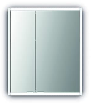 Jokey Spiegelschrank Batu mit LED Beleuchtung 60 cm breit, Badezimmer Spiegelschrank aus MDF, inkl. Steckdose | Weiß