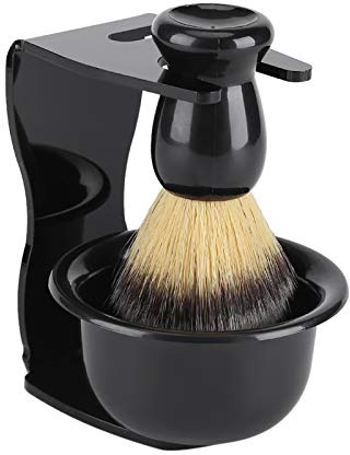3 stycken professionell rakborste för män 3 i 1 rakhyvel set med rakställ rakskål rakning deluxe borste för män gåva