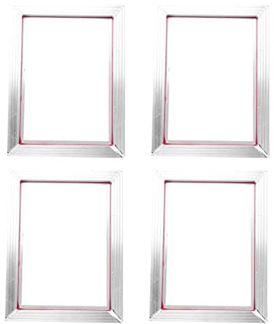 TsoLay 4 marcos de aluminio A3 para serigrafía de 31 x 41 cm con de poliéster con impresión de seda 43T para placas de circuito impreso