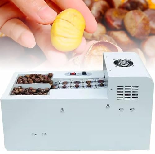 DPQYJPP Décorticage Automatique Châtaignes, Machine électrique De Concassage De Châtaignes, Machine Commerciale à Entailler Châtaignes, Adaptée à Nombreuses Tailles Châtaignes,DoubleChainplate