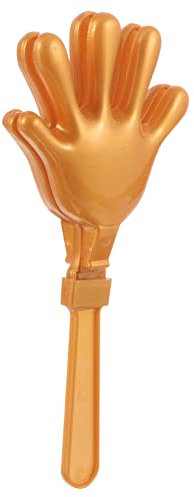 Gatuida Kleines Klatschen Handklatscher Krachmacher Lärmklöppel Slap-Bands Klöppelgeräuschemacher Lustig Mini-handklöppel Megaphon Party-handklatschen Webstuhl Kippen Golden Plastik