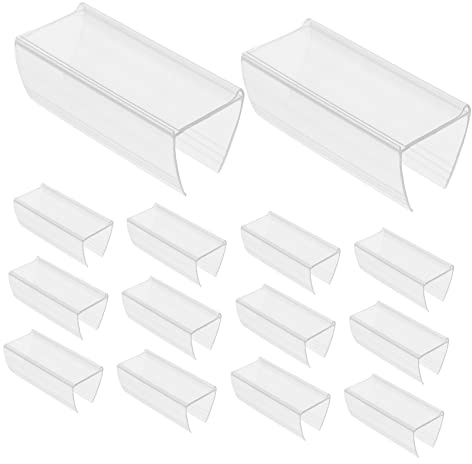 FUNOMOCYA Porta Etichette in Pvc e Pet, Clip Porta Prezzi Non Adesiva e Staccabile per Scaffali Supermercato, 30 Pezzi per Organizzazione e Segna Prezzi
