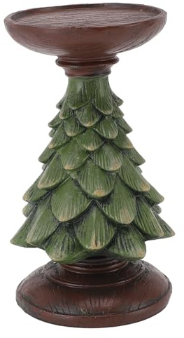 Oreilet Portacandele per Albero Natale, Portacandele Decorativo per Pilastro con Design Vintage, per Decorazioni per la Casa, Centrotavola per Caminetto, Matrimonio, Festa di Natale (S)