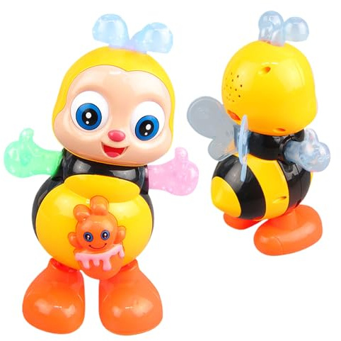Giocattolo Elettrico A Forma Di Ape Oscillante - Animale Musicale Che E Canta, Sviluppo Sensoriale Illuminato A LED | Per Bambini Piccoli Ragazzi Ragazze 1+ Anno