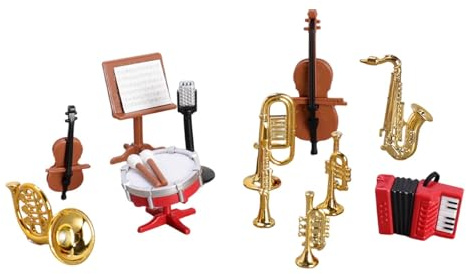 MagiDeal d'instruments de musique miniatures pour maison de poupée - Accessoires de décoration - Mini instruments de musique à l'échelle 1:12