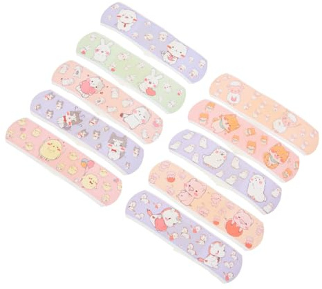 FRCOLOR Vendajes Adhesivos Infantiles Impermeables Diseño de Dibujos Animados, 120 Unidades, Apósitos Transpirables Pequeños para Primeros Auxilios, Protección Cómoda y Flexible