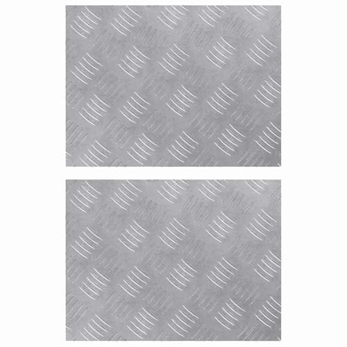 Kaloriko trappsteg aluminium silver 40 x 30 cm högervinklade 2 stycken halkfria med räfflad plåt för inomhus- och utomhusbruk skydd och säkerhet på trätrappa och innertrappa
