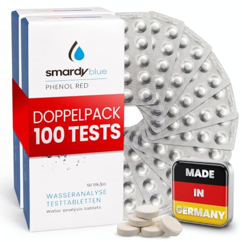 smardy 100 Phenol Red tabletas para fotómetro, test de pH en piscina