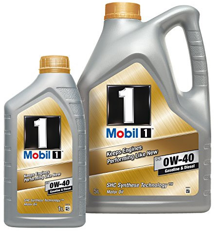 Mobil 153686 Motoröl FS 0W-40 Gasoline und Diesel, 5 L Plus 1 L