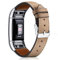 AISPORTS Compatible with Fitbit Charge 2 Strap Leather for Women Men, Soft Breathable Leather Sport Wristband Metal Buckle Bracelet Replacement Strap for Fitbit Charge 2 Fitness Tracker