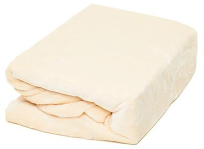 MALIKA Luxus Cashmere-Touch Spannbettlaken für Topper bis 10 cm Steghöhe Boxspring Winter Plüsch Spannbetttuch Teddy Coral Fleece, Farbe:Creme, Größe:140x200-160x200 cm