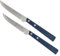 Marsvogel 2 x Universalmesser Hohlschliff Klinge: 4“ / 10,5 cm Griff: blau/weiß