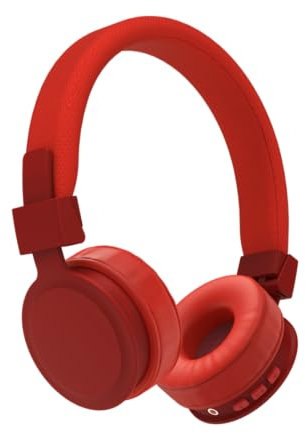 Hama Bluetooth Kopfhörer On-Ear (kabelloses Headset zum Telefonieren, Ohrhörer mit Mikrofon für 8h Gesprächszeit, Faltbare Stereo Headphones gepolstert, größenverstellbar) rot