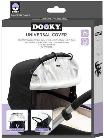Dooky protection solaire universelle (protection UV SPF 40+, testé par le TÜV, ajustement universel pour de nombreuses marques, coupe-vent stylé, premier équipement de bébé), Tuscany