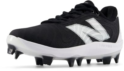 New Balance Women's FuelCell Fuse V4 Molded Softball Shoe, Black/Optic White, 8.5 M