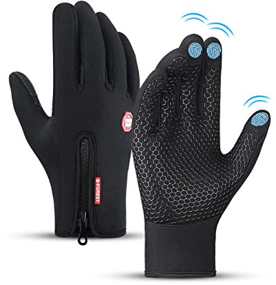 flintronic Fahrradhandschuhe, Wasserdicht Thermohandschuhe, Touchscreen Handschuhe Herren, Winter-Winterhandschuhe Fahrradhandschuhe, rutschfest Handschuhe Für Fahrrad Wandern Bergsteigen