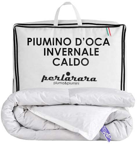 PERLARARA - Piumino d'oca 100% Lettino 135x200 cm - Auril 720 Winter Caldo