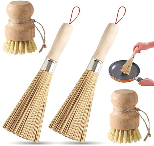 Bambus Bürsten Gemüsebürste Pilzbürste Spülbürste Holz Bratpfanne Bürsten Küche Reinigungsbürsten Geschirrspülen Pfannen Saubere Bürste Bambus Griff Reinigung für zu Hause Restaurant (4)