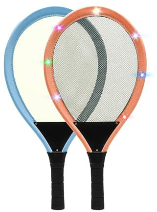 Leuchtende Badmintonschläger,Kinder-Badmintonschläger | Beleuchteter Badminton-LED-Schläger für Kinder | Outdoor-Schläger-Sportspielzeug mit rutschfestem Griff für Outdoor-Indoor-Sportarten