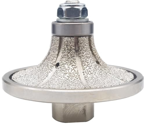 MOSTARTOOLS B25 1 Inch Demi Bullnose Half Bullnose Coarse Vacuum Brazed Diamond Hand Profiler Router Bit Profile Wheel with 5/8-11 in Thread for Granite,Marble,Tile,Travertine,Concrete Countertop