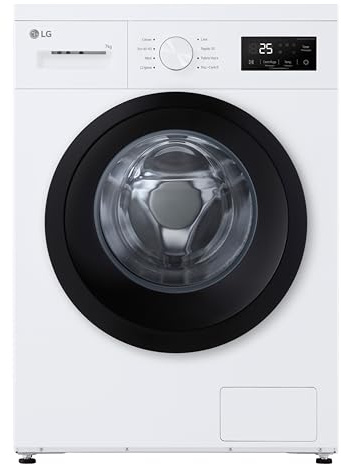 LG F4NA10S7NWK Lavatrice 7 kg Slim a Carica Frontale Serie A1, Classe A, 1400 Giri, Programma Igiene con Vapore, Lavaggio Rapido, Programma Lana, Libera Installazione, Design Essenziale, White
