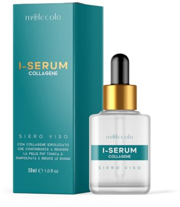 I-SERUM Siero Viso Antirughe con Collagene Idrolizzato – Idratazione Profonda, Rassoda e Tonifica – Contrasta Segni dell’Invecchiamento per una Pelle più Giovane ed Elastica