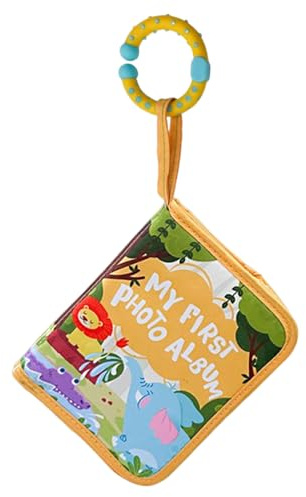 Libro fotografico per bebè, album per bambini, 10 x 15 cm, morbido, souvenir con specchio sicuro, motivo leone decorativo per casa, regalo mamma