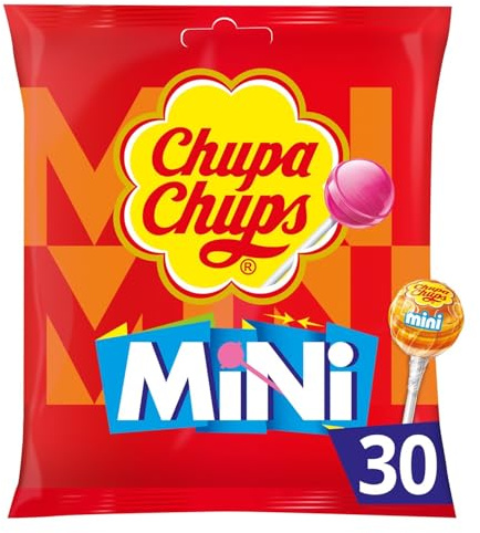 CHUPA CHUPS – Mini Sucettes Colorées aux Saveurs Variées, Plaisir Fruité à Partager (180g) - Lot de 4 - vendu par Lot