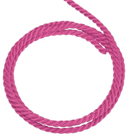 QUARKZMAN Corda Intrecciata in Poliestere 10m, 3.5mm 3 Strati Cordino Decorativo Ritorto Flessibile Brillante per Tenda Artigianato Regalo Borsa Decorazioni Natalizie, Rosso Rosa - 11ft