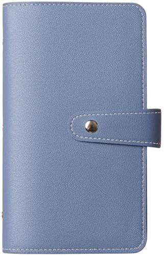 CALFOVERA Tarjetero Profesional de Piel Sintética con 96 Ranura, Organizador Tipo Libro, para Tarjetas de Visita, Tarjetas de Crédito, Carpeta de Almacenamiento, Fundas Transparentes, Cartera