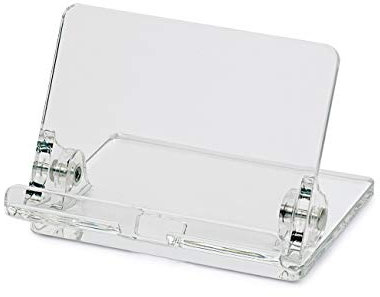 MAUL trepied Smartphone en Acrylique | Support Telephone élégant pour Smartphone | Format Paysage et Portrait | Accessoire Bureau avec Inclinaison en continu jusqu'à 60° | Transparent