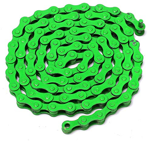 AAlamor 1/2 X 1/8Inch 96 Link Singola Velocità Catena Colorata Fissa Gear Mtb Bmx Bicicletta Bici Sport Road - Verde