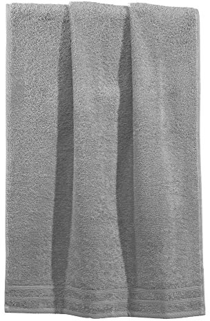 Erwin Müller Badetuch Heidelberg 100% Baumwolle hellgrau Größe 100x150 cm - saugstark, gut trocknend, kompakt, leichte Qualität - ideal für Sport, Strand, Reisen (weitere Farben)