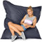 Green Bean© Outdoor Sitzsack XXL 140x180cm 380 Liter Kinder & Erwachsene Bean Bag EPS Perlen Füllung Riesensitzsack Groß Liegekissen Waschbar Wetterfest Lounge Chair Sitzkissen Bodenkissen Stahlgrau